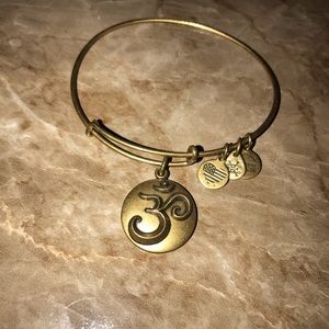 Gold Alex and Ani Om Bracelet